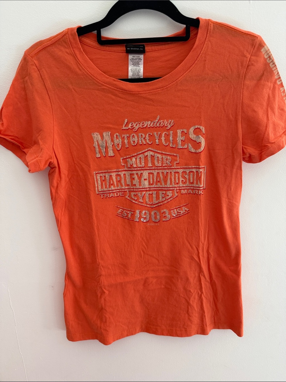 Harley-Davidson Women's Orange Logo Graphic Tee